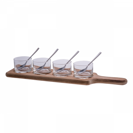 Dessert-Set 9 tlg. / Flow Wooden